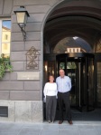 Daniela and Gian Paolo Fumagalli welcome their guests ...